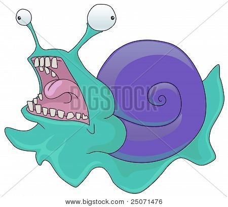 Upset Cartoon Snail