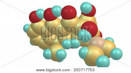 Doxycycline Molecular Structure Isolated On White