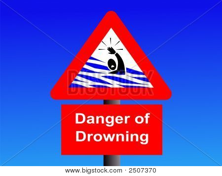 Gevaar van verdrinking teken
