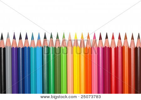 Buntstifte, isolated on white Background.