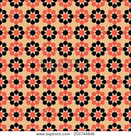Seamless Flowers Pattern, Abstract Geometric Texture, Seamless Fabric Primt, Bright Decorative Digit