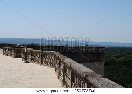 Photography Showing A The Village Of Grignan And Its Surrounding Area. The Photography Was Taken Fro