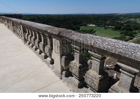 Photography Showing A The Village Of Grignan And Its Surrounding Area. The Photography Was Taken Fro