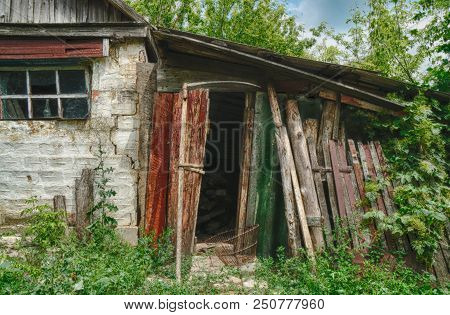 Old Abandoned House In Chernobyl. Pripyat. Radioactive Area