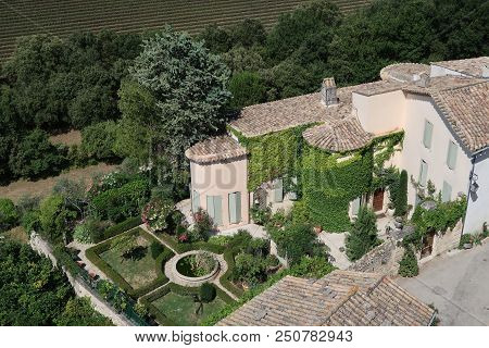 Photography Showing A The Village Of Grignan And Its Surrounding Area. The Photography Was Taken Fro