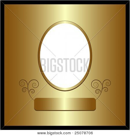 Golden Photo Frame - Add your own photo.