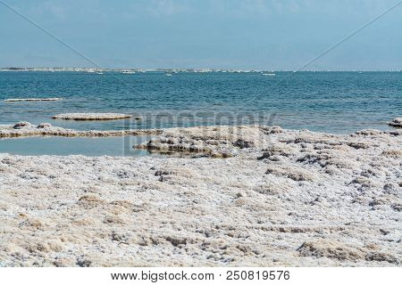 Lowest Salty Lake In World Below Sea Level Dead Sea, Full Of Minerals Near Luxury Vacation Resort Ei