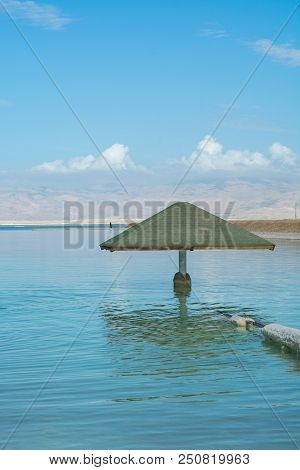 Lowest Salty Lake In World Below Sea Level Dead Sea, Full Of Minerals Near Luxury Vacation Resort Ei