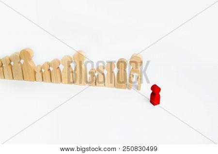 Generations Of People Stand In A Row And The Last Adult Person Has A Void In The Shape Of A Child. C