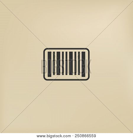 Simple Digital Barcode Icon. Stripped Code Sign