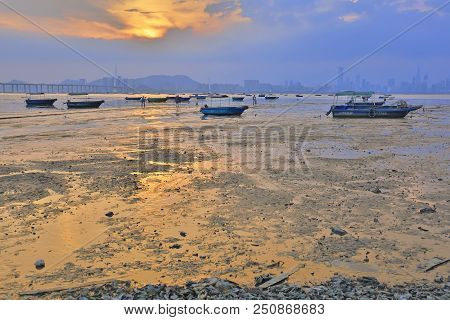 Sunset Beach In Hong Kong Lau Fau Shan