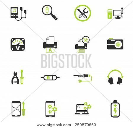 Electronics Repair Web Icons For User Interface Design