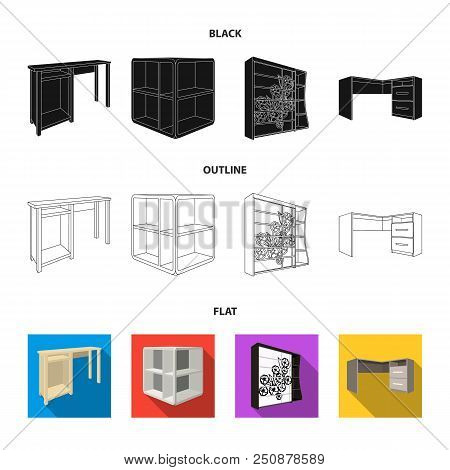 Dressing Table, Corner Shelves, Computer Desk, Wardrobe With Glass. Bedroom Furniture Set Collection