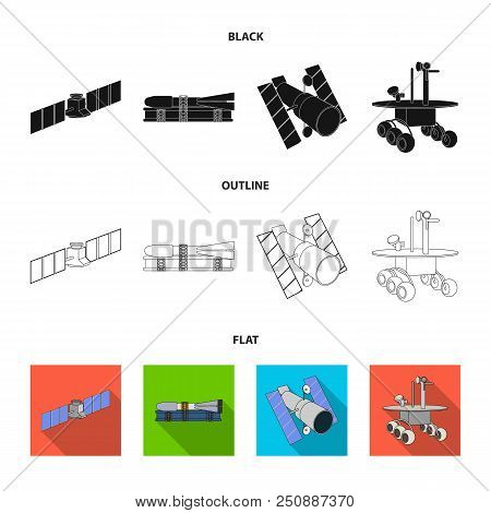 The Space Station In Orbit, The Preparation Of The Launch Rocket, The Lunar Rover On The Surface. Sp