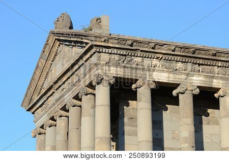 Temple of Garni, a first century Hellenic temple near Garni, Armenia. UNESCO World heritage site