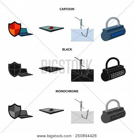 Hacker, System, Connection .hackers And Hacking Set Collection Icons In Cartoon, Black, Monochrome S
