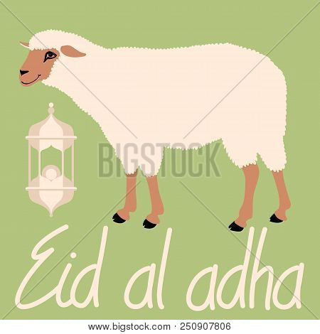 Muslim Holiday  Kurban  Bajram  Eid Al -adha Vector Illustration  Flat