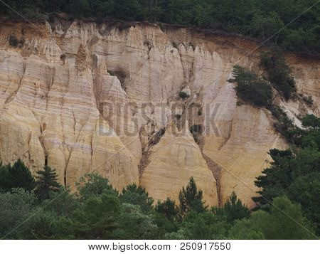 Rustrel, France - July 14, 2018: Photography Showing A Magnificent Landscape. The Photography Was Ta