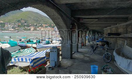 Levanto (la Spezia), 24 July 2018: Favorite Destination For Tourists During The July Holidays