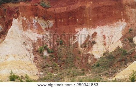 Rustrel, France - July 14, 2018: Photography Showing A Magnificent Landscape. The Photography Was Ta