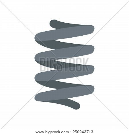Car Spring Coil Icon. Flat Illustration Of Car Spring Coil Vector Icon For Web Isolated On White