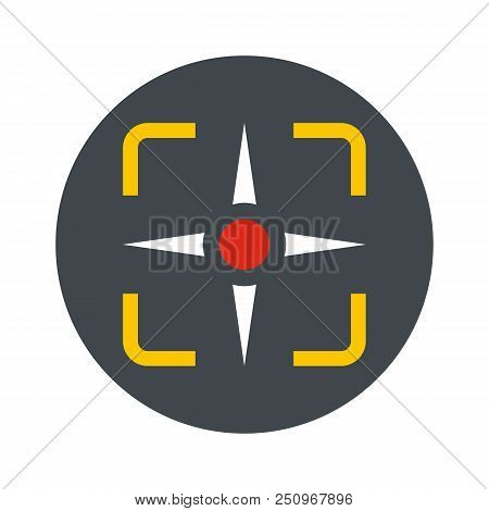 Fighter Target Icon. Flat Illustration Of Fighter Target Vector Icon For Web Isolated On White