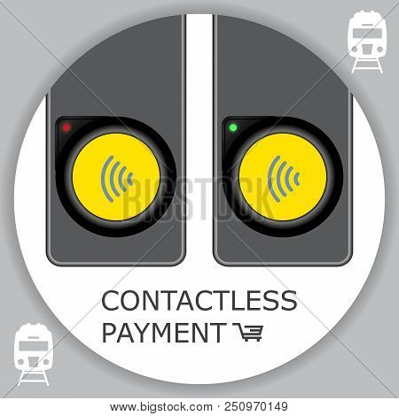 Airport, Metro, Subway Ticket Terminal For Wireless Payments. Rfid. Transport Payment Gate. Contactl