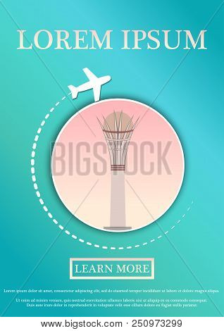 Vector Banner With Text Travel Card. Concept Website Template.modern Flat Paper Art Design. The Bait