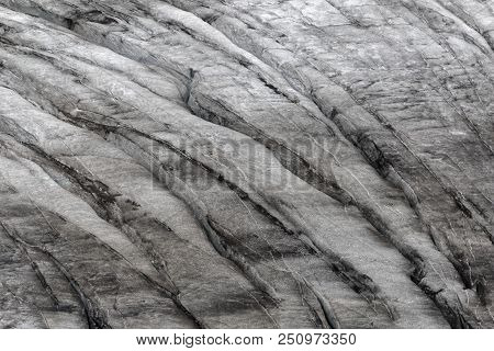 Surface Of Glacier Ice With Faults And Fractures