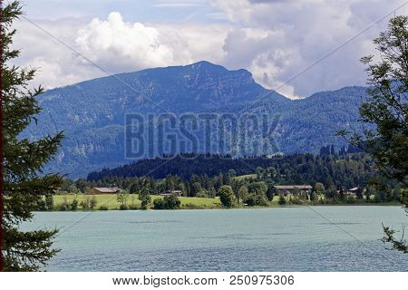 Landscape At The Walchsee In Austria.