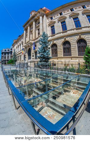 Bucharest,romania-july 16,2018:the National Bank Of Romania (nbr), Set Up In 1880, Is From A Chronol