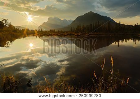 Autumn Morning In The Canadian Rockies, Banff National Park, Alberta, Canada