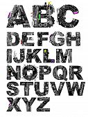 very detailed alphabet