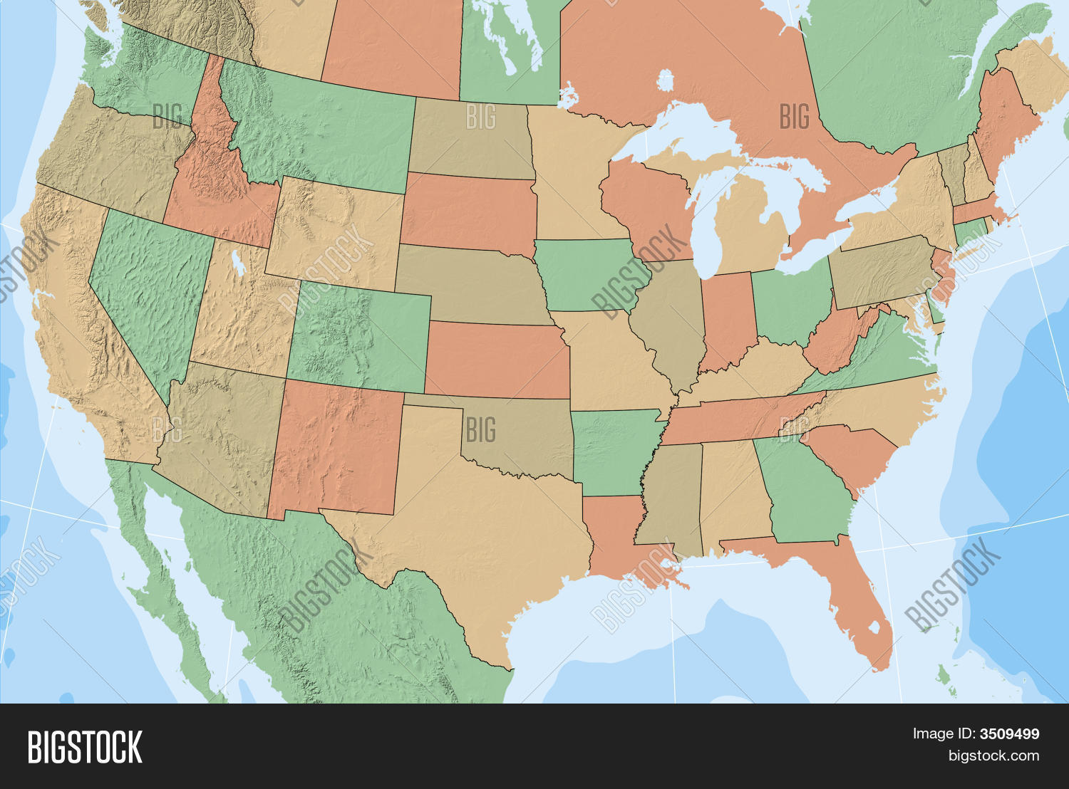 Map United States Image & Photo (Free Trial) | Bigstock
