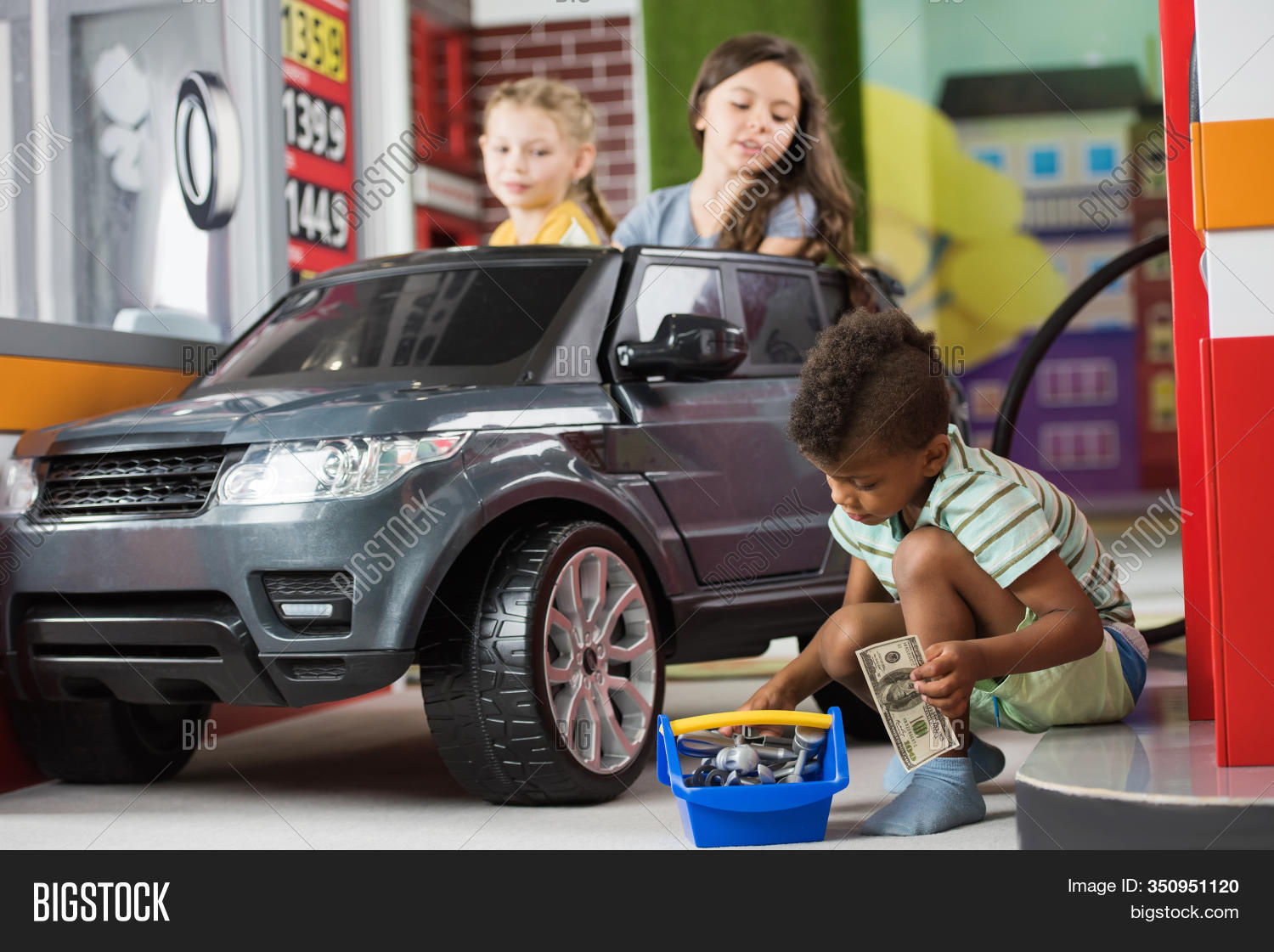 Kids Playing Car Image & Photo (Free Trial) Bigstock