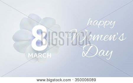 March 8. International Women's Day Banner. Vector Spring Holiday Illustration