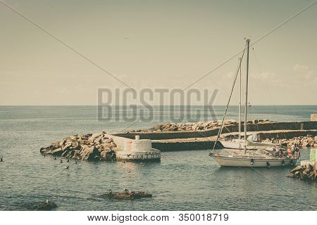 Christiansoe, Denmark - August 10, 2013: Fort Christiansoe - The Old Fortress Of King Christian V Si