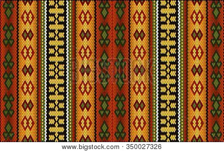 The Traditional Ornament Of The Inhabitants Of The East, The Arab World, In Which Rich Colors Attrac