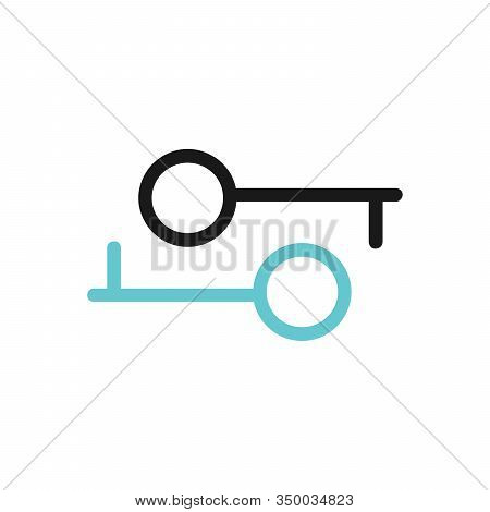 Key Symbol Line Vector Icon. Stock Vector Illustration Isolated On White Background.