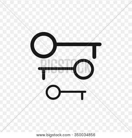 Key Symbol Line Vector Icon. Stock Vector Illustration Isolated On Background.