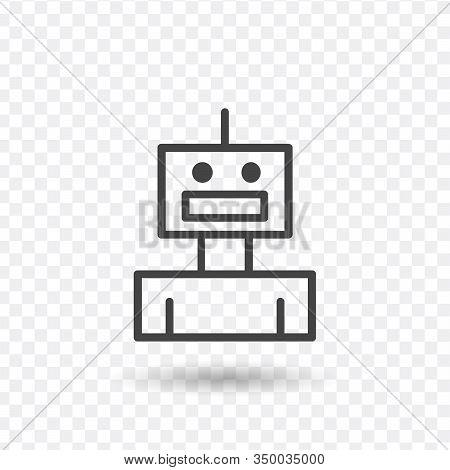 Robot Line Icon. Stock Vector Illustration Isolated On Background.