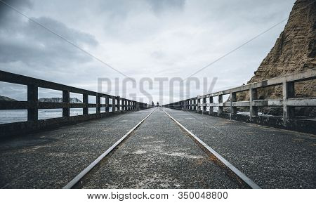 Cloudy Sunday Morning At Tolaga Bay Wharf New Zealand