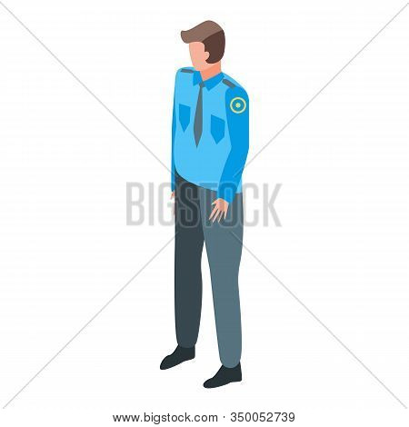 Police Officer Icon. Isometric Of Police Officer Vector Icon For Web Design Isolated On White Backgr