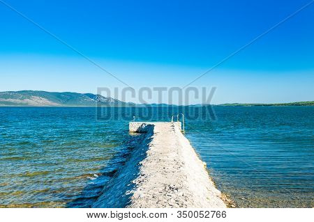 Pier In Nature Park Vrana Lake (vransko Jezero), Dalmatia, Croatia