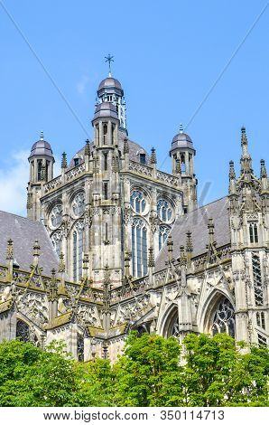 St. Johns Cathedral In Hertogenbosch, North Brabant, Netherlands. Dutch Gothic Architecture, The Lar