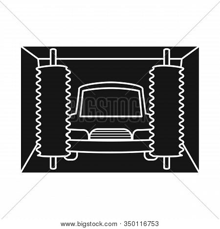 Isolated Object Of Car-wash And Water Sign. Set Of Car-wash And Auto Stock Symbol For Web.