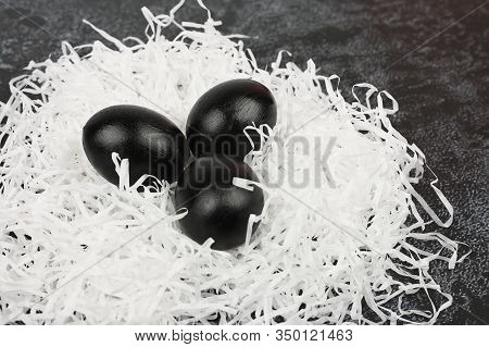 Dark Eggs. Black Easter Concept. Black Eggs. Easter For Black People.
