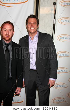 LOS ANGELES - MAY 12:  Bob Guiney, Scott Grimes arriving at the 11th Annual Lupus LA Orange Ball at Beverly Wilshire Hotel on May 12, 2011 in Beverly Hills, CA
