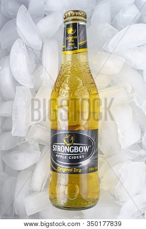 Calgary Alberta, Canada. Feb 10, 2020. Strongbow Gold Apple Cider 330 Ml