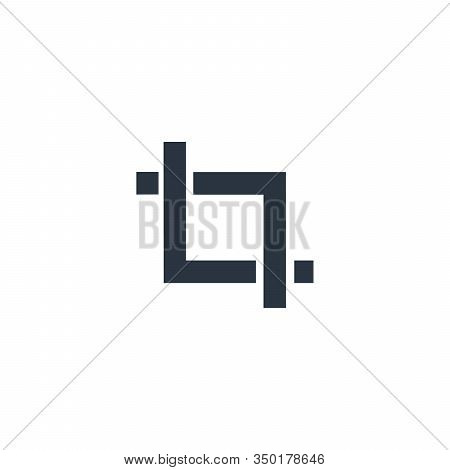 Crop Trim Tool Flat Sign Design. Can Be Used For Apps Web Software Etc. Stock Vector Illustration Is